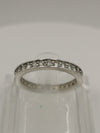 CZ Full Band Ring Sterling Silver 925 Size J - K Wedding / Eternity / Stacking *