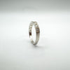 0.35ct CZ Half Hoop Band in Sterling Silver 925 Size O - P