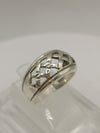 Sterling Silver Criss Cross Ring Size K - L *