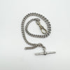 Antique Albert Chain & T-Bar in Sterling Silver 925 