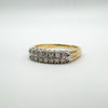 Vintage Antique 14ct Gold 0.14ct Diamond Wedding Eternity Stacking Ring L - M