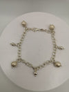 7" Beaded Ball Charm Bracelet 925 Sterling Silver 11g