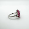 1.25ct Natural Ruby Cluster Ring in Sterling Silver 925 Size U - V by Gemporia