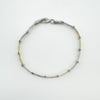 Reverse side of bi-coloured Greek Key bracelet in sterling silver