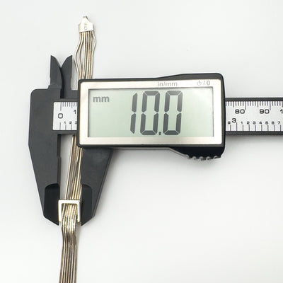 Sterling silver bracelet width shown as 10mm using digital callipers
