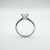 Side view of open gallery 5-claw setting holding 0.75ct CZ stone