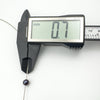 Necklace chain thickness measured at 0.7mm using digital calipers