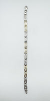 Full view of vermeil Greek Key bracelet with lobster clasp
