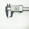 Sterling silver heart charm measuring 16.9mm in length