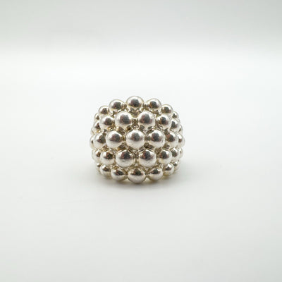 Chunky sterling silver Links of London ring front view