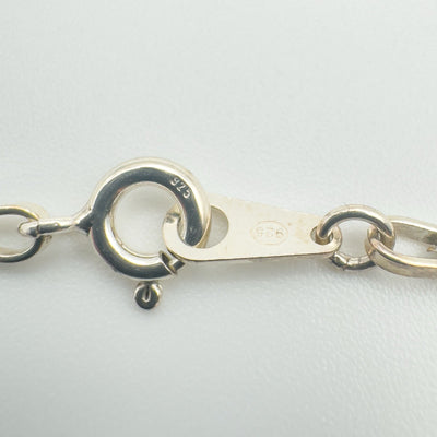 Sterling silver necklace clasp stamped 925 near spring ring fastening