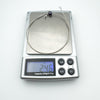 Black pearl necklace in 9ct white gold weighing approximately 2.4 grams