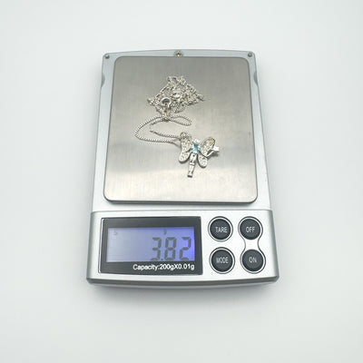 Sterling silver fairy pendant necklace weighing 3.82 grams
