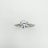 Tall claw setting with round CZ on sterling silver ring