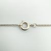 Close-up of 925 stamped clasp on sterling silver chain