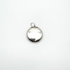 Closed sterling silver mirrored locket with large bail for chain