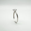 Delicate sterling silver band with CZ solitaire stone
