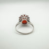  Underside view showing base of sterling silver setting and carnelian