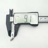 Width of sterling silver heart charm measures 9.1mm