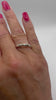 Twisted 9ct gold and sterling silver ring shown from all angles on hand