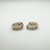 Chunky Diamond Cut Mini Huggie Hoop Earrings in Sterling Silver 925