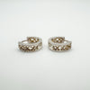 Chunky Diamond Cut Mini Huggie Hoop Earrings in Sterling Silver 925