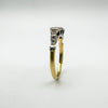 Vintage 18ct Gold & Platinum 0.20ct Diamond Trilogy Engagement Ring Size N - O