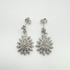 Natural Diamond Dangle / Drop Earrings in Sterling Silver 925