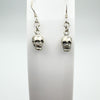 Mini Skull Drop Earrings on Shepherds Hooks in Sterling Silver 925 