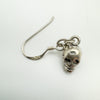 Mini Skull Drop Earrings on Shepherds Hooks in Sterling Silver 925 