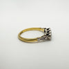 Vintage 18ct Gold & Platinum 0.20ct Diamond Trilogy Engagement Ring Size N - O