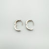 Chunky Diamond Cut Mini Huggie Hoop Earrings in Sterling Silver 925