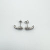 Celestial Diamond Drop Shooting Star Earrings in Sterling Silver 925