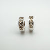 Chunky Diamond Cut Mini Huggie Hoop Earrings in Sterling Silver 925