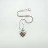 Vintage Engraved Heart Locket & 16" Snake Chain in Sterling Silver Chain 925