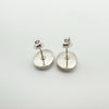 White Oval Mother of Pearl Earrings in Sterling Silver 925