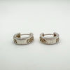 Chunky Diamond Cut Mini Huggie Hoop Earrings in Sterling Silver 925