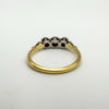 Vintage 18ct Gold & Platinum 0.20ct Diamond Trilogy Engagement Ring Size N - O