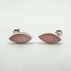 Marquis Pink Mother of Pearl Drop Earrings in Sterling Silver 925