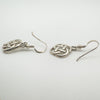 Celtic Knot Drop Shepherds Hook Earrings in Sterling Silver 925