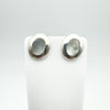 White Oval Mother of Pearl Earrings in Sterling Silver 925