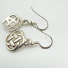 Celtic Knot Drop Shepherds Hook Earrings in Sterling Silver 925