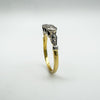 Vintage 18ct Gold & Platinum 0.20ct Diamond Trilogy Engagement Ring Size N - O