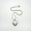 Vintage Engraved Heart Locket & 16" Snake Chain in Sterling Silver Chain 925